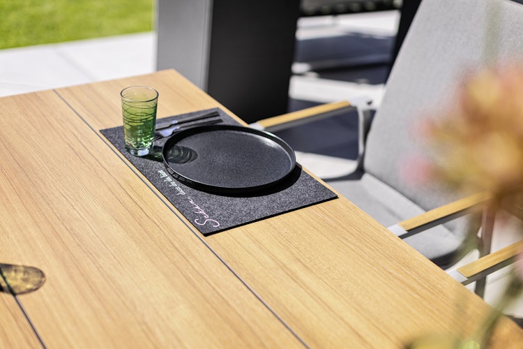Kettler HPL Tischplatte Teak-Optik mit Fräsung