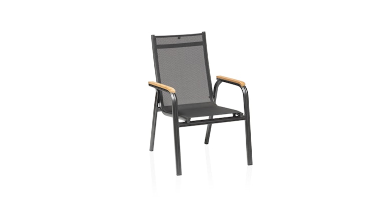 Kettler Stapelsessel GRANADA, Aluminium Anthrazit / Outdoorgewebe Anthrazit