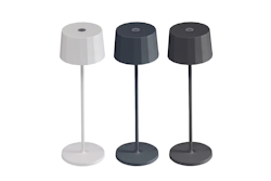 Kettler LED Tischleuchte RIBBED Ø 11 cm, Höhe 35 cm, Aluminium / Polycarbonat