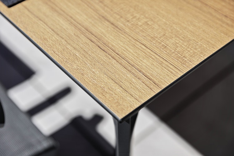 Kettler HPL Tischplatte Teak-Optik mit Fräsung