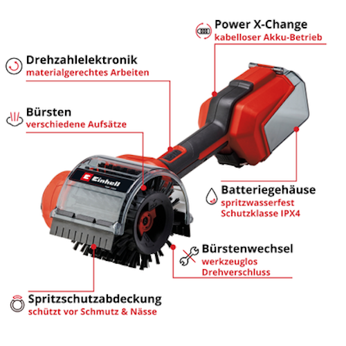 Einhell Akku-Oberflächenbürste PICOBELLA 18/90 3424220