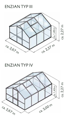 KGT Gewächshaus Enzian Typ III