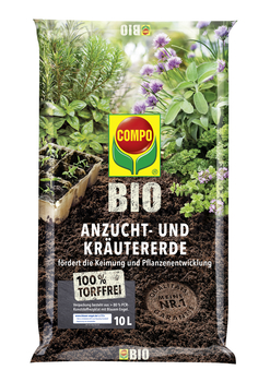 Vorschaubild Galerie COMPO BIO Anzucht- und Kräuter-Erde torffrei 10 L