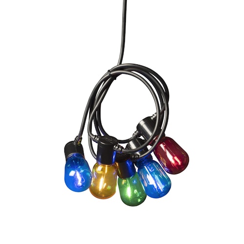 Konstsmide Ganzjahresbeleuchtung  LED Biergartenketten System Basis-Set, bunt (2396-500) Bild