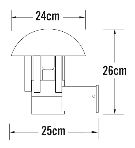 Konstsmide Wandleuchte Heimdal, schwarz, klares Glas (404-750) Bild