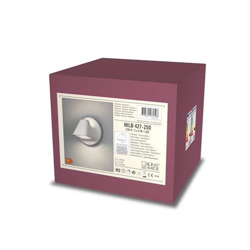 Konstsmide Wandleuchte Hild, 2x5W LED, weiss, gefrostetes Glas, dimmbar (427-250)
