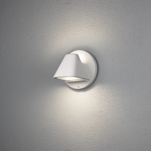 Konstsmide Wandleuchte Hild, 2x5W LED, weiss, gefrostetes Glas, dimmbar (427-250)