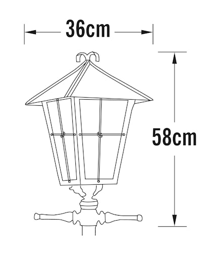 Konstsmide Gartenleuchtenkopf groß (430-900)