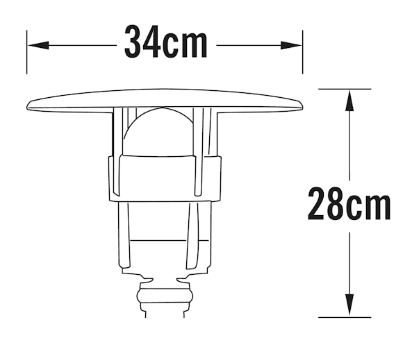 Konstsmide Gartenleuchtenkopf Freja, matt schwarz, klares Glas (523-750)