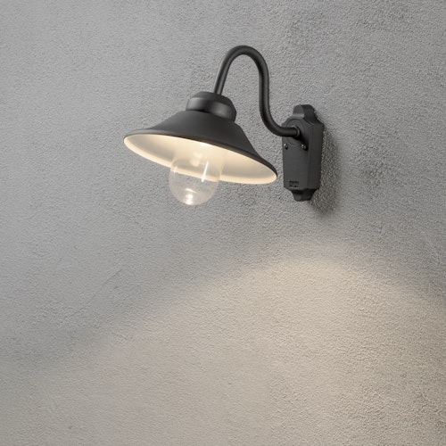 Konstsmide Wandleuchte Vega, lackiertes Aluminium, schwarz (564-750)
