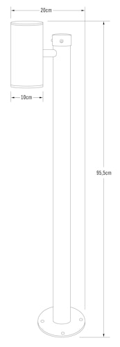 Konstsmide Wegeleuchte Ull, galvanisiert, LED 2x8W (591-320)