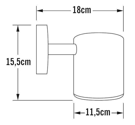 Konstsmide Wandleuchte Ull, galvanisiert, LED 1x8W (592-320)