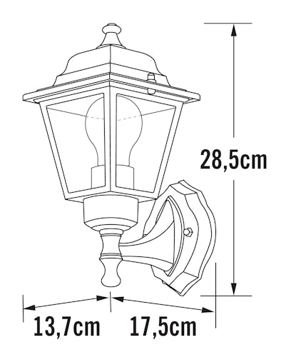 Konstsmide Wandleuchte Budget Up Light, versch. Farben 