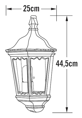 Konstsmide Wandleuchte Firenze, Halbschale, matt schwarz, klares Glas (7229-750) Bild