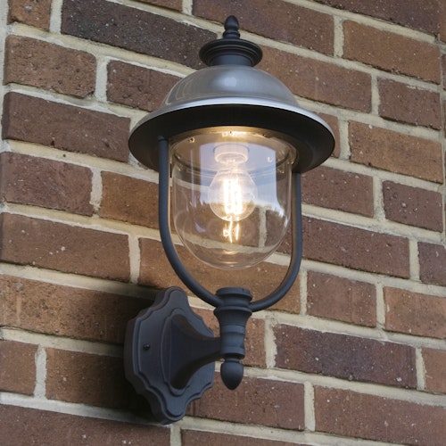 Konstsmide Wandleuchte Parma, Edelstahl/Alu, klares Acrylglas (7239-000)