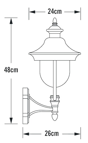 Konstsmide Wandleuchte Parma, Edelstahl/Alu, klares Acrylglas (7239-000)