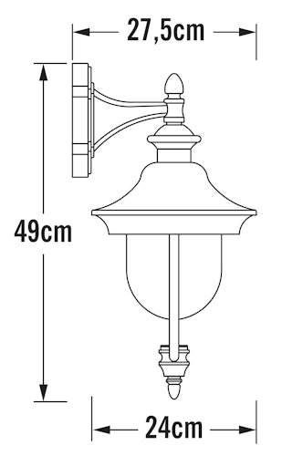 Konstsmide Wandleuchte Parma, Edelstahl/Alu, klares Acrylglas (7240-000)