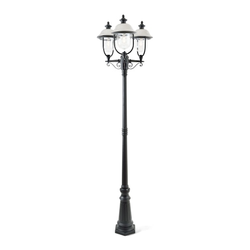 Konstsmide Stehleuchte Parma, 3-flammig, matt schwarz/edelstahl (7243-000)