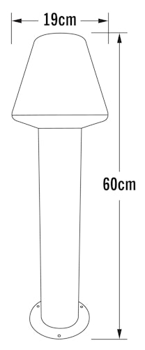 Konstsmide Wegeleuchte Barletta, grau, opalfarbenes Acrylglas (7272-302)