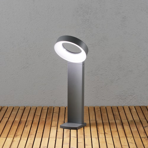 Konstsmide LED Wegeleuchte Asti, anthrazit, opalfarbenes Acrylglas (7274-370)
