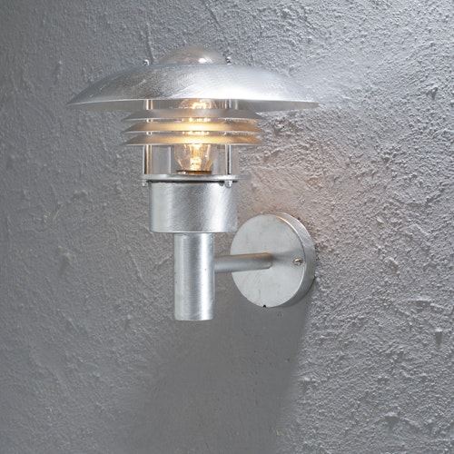 Konstsmide Wandleuchte Modena, galvanisiert, klares Glas (7300-320)