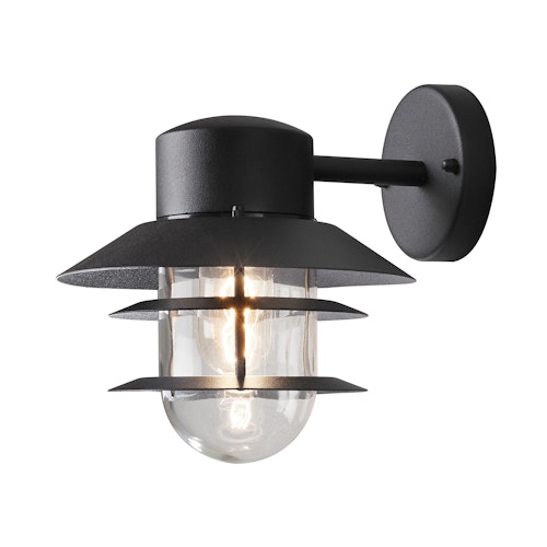 Konstsmide Wandleuchte Modena, schwarz lackiert, klares Glas (7310-750)