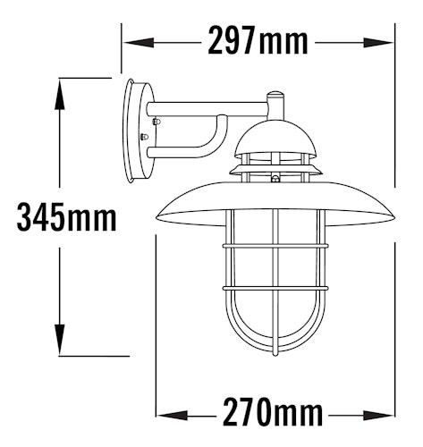 Konstsmide Wandleuchte Sorrento, Edelstahl, klares Glas (7319-000)