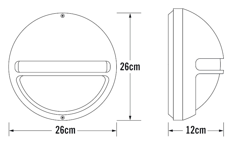 Konstsmide Wandleuchte Torino, Aluminium, opales Glas (7333-000)