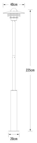 Konstsmide Stehleuchte Modena, galvanisiert, klares Glas (7336-320) Bild