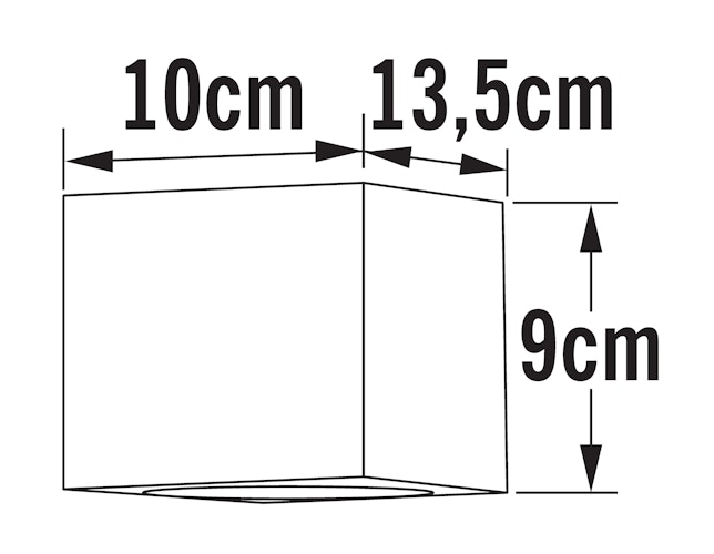 Konstsmide Wandleuchte Modena quadrat, versch. Farben