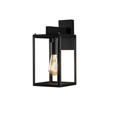 Konstsmide Wandleuchte Carpi, schwarz, mit klarem Glas (7352-750)
