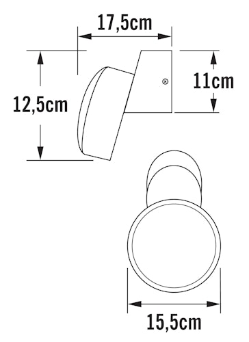 Konstsmide Wandleuchte Vicenza, lackiertes Aluminium, schwarz, LED 4W (7527-750)