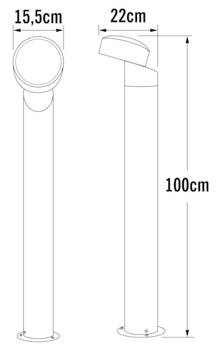 Konstsmide Wegeleuchte Vicenza, lackiertes Aluminium, schwarz, LED 4W (7528-750) Bild