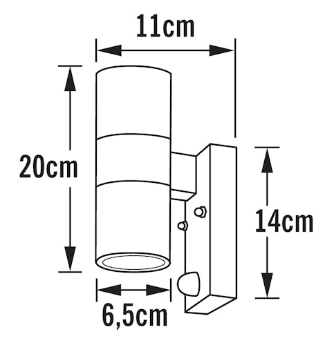 Konstsmide Halogenspot Modena, galvanisiert, klares Glas, mit Sensor (7542-320)