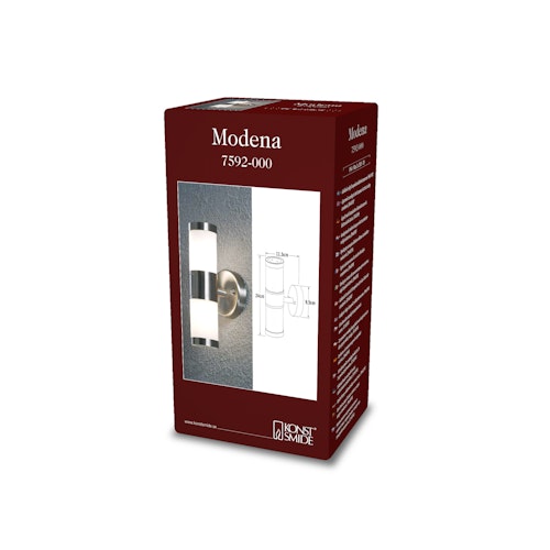 Konstsmide Halogenspot Modena, Edelstahl, gefrostetes Glas (7592-000)