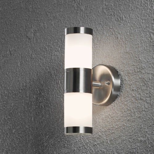 Konstsmide Halogenspot Modena, Edelstahl, gefrostetes Glas (7592-000)