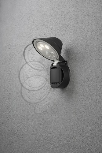 Konstsmide Wandleuchte Prato, schwarz, HighPowerLED 1,5W (7695-750)