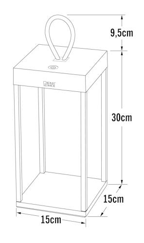 Konstsmide LED USB-Laterne klein Ravello, schwarz, dimmbar (7811-750)