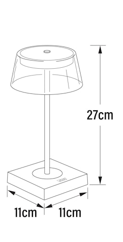 Konstsmide LED USB-Tischleuchte Scilla, schwarz, Farbtemperatur, dimmbar (7816-750)