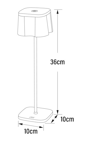 Konstsmide LED USB-Tischleuchte Nice, Rostoptik, Farbtemperatur, dimmbar (7818-970)