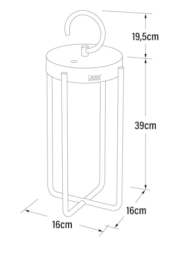 Konstsmide LED USB-Laterne klein Manorola, schwarz, dimmbar (7820-750)