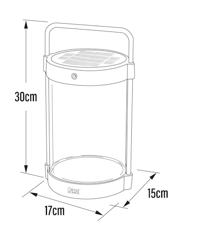 Konstsmide LED Solar/USB-Laterne Crotone, schwarz, dimmbar (7822-750)
