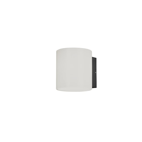 Konstsmide Wandleuchte Foggia, HighPowerLED 10W, anthrazit/opal Glas (7859-372)