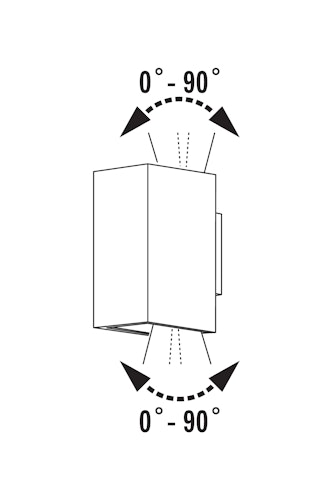 Konstsmide Wandleuchte Cremona, anthrazit, HighPowerLED  3x3W, mit Rückwandleuchte (7871-370)