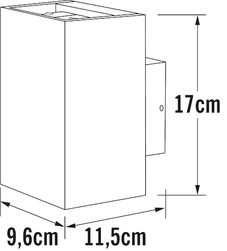 Konstsmide Wandleuchte Cremona, anthrazit, HighPowerLED  3x3W, mit Rückwandleuchte (7871-370)