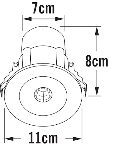 Konstsmide Einbaustrahler, HighPowerLED 6W, weisse Glasfront (7875-250)