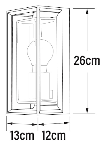 Konstsmide Wandleuchte Brindisi, schwarz, mit klarem Glas (7885-750) Bild