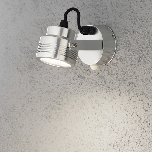 Konstsmide Wandleuchte/Strahler Monza, Aluminium, mit Sensor (7942-310)