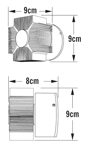 Konstsmide Wandleuchte Monza, HighPowerLED, silbergrau (7943-310)