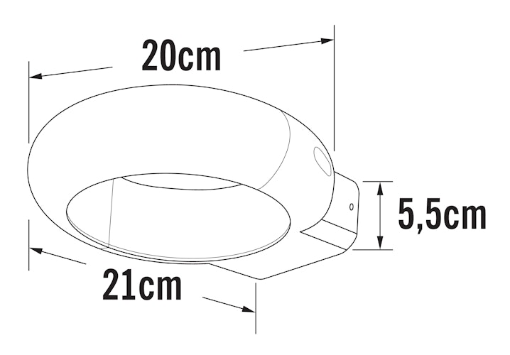 Konstsmide Wandleuchte Rovigo, HighPowerLED, anthrazit (7950-370)